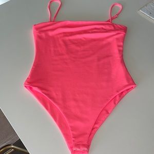 White Fox Neon Pink Bodysuit